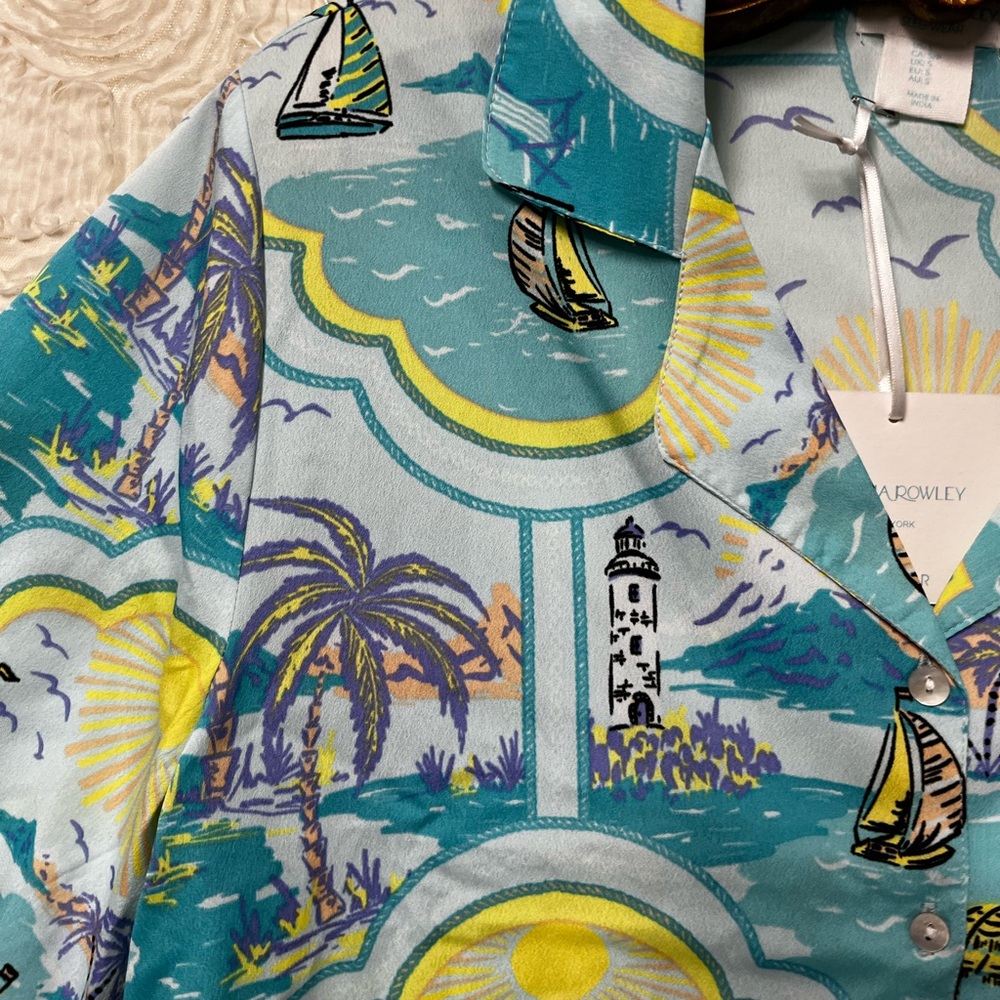 Cynthia Rowley Silky Coquette Girlhoodcore Shorty Pjs Pajama Set Women’s S NWT - Picture 3 of 8